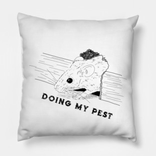Mouse in Hole Pillow