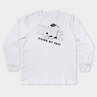 Mouse in Hole Kids Long Sleeve T-Shirt