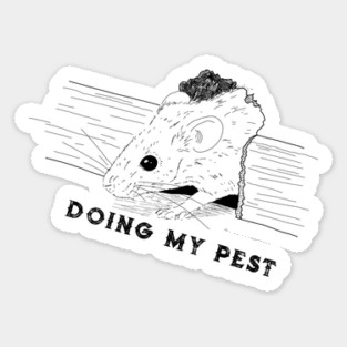 Mouse in Hole Sticker
