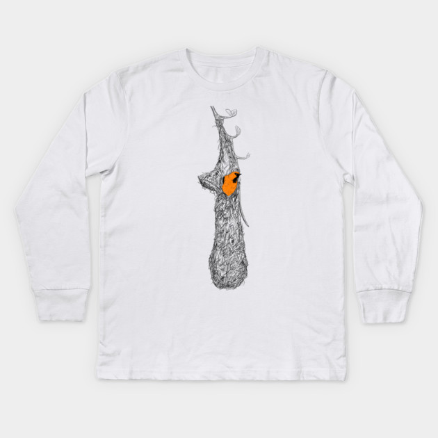 Oriole Nest Kids Long Sleeve T-Shirt by H. R. Sinclair
