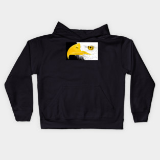 Eagle Line Art Kids Hoodie