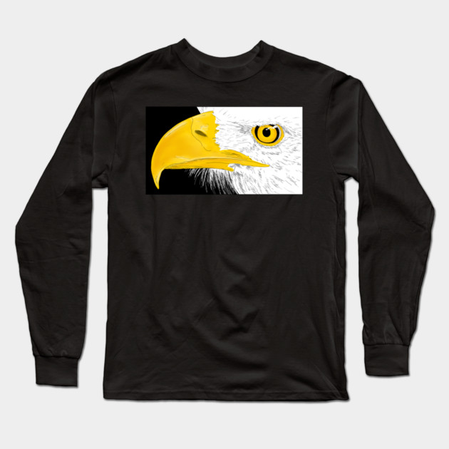 Eagle Line Art Long Sleeve T-Shirt by H. R. Sinclair