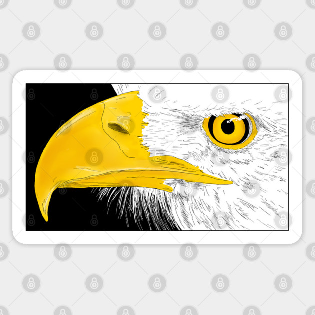 Eagle Line Art Sticker by H. R. Sinclair