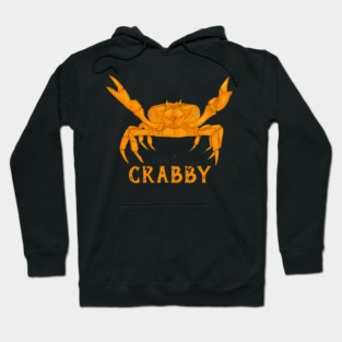 Feeling Crabby, orange crab Hoodie