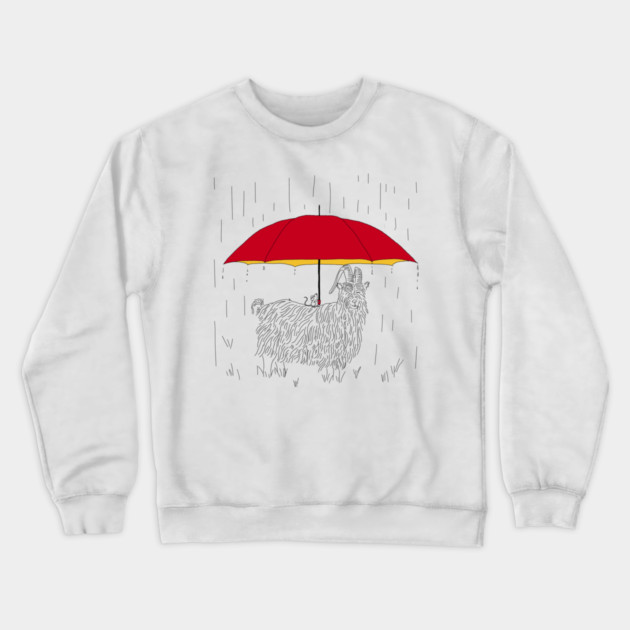 Mouse Umbrella for Goat Crewneck Sweatshirt by H. R. Sinclair