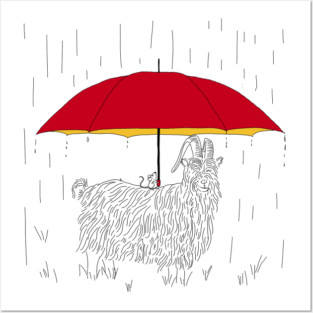 Mouse Umbrella for Goat Posters and Art
