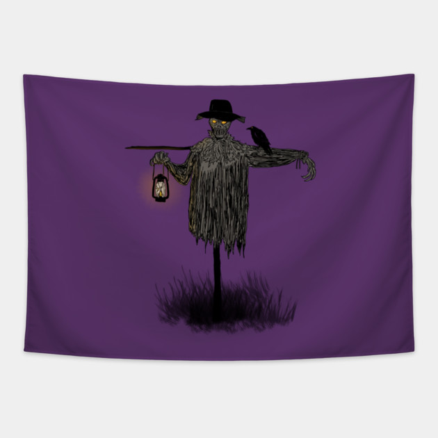 Scarecrow & Lantern Tapestry by H. R. Sinclair
