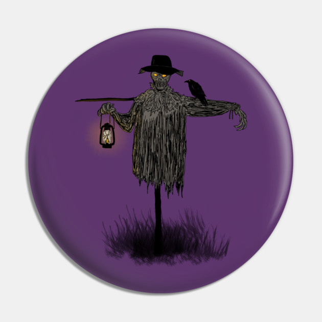 Scarecrow & Lantern Pin by H. R. Sinclair
