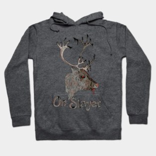 On Slayer Christmas Reindeer Hoodie