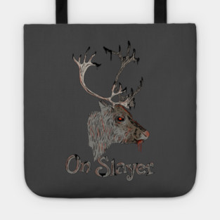 On Slayer Christmas Reindeer Tote