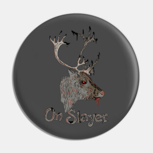 On Slayer Christmas Reindeer Pin