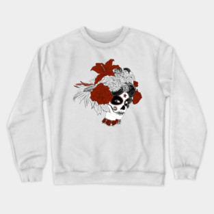 Día de los Muertos Skull Face Crewneck Sweatshirt