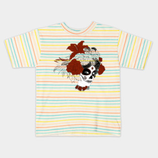 Día de los Muertos Skull Face Kids T-Shirt