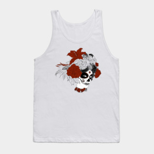 Día de los Muertos Skull Face Tank Top