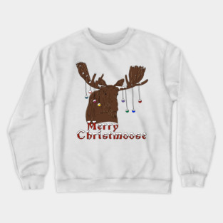 Merry Christmas Moose Crewneck Sweatshirt