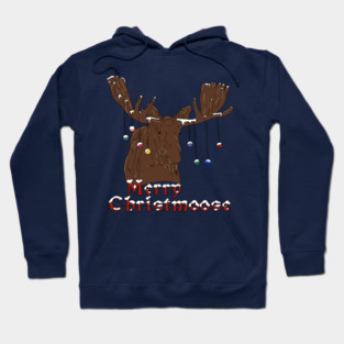 Merry Christmas Moose Hoodie