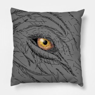 Elephant Eye Illustration Pillow