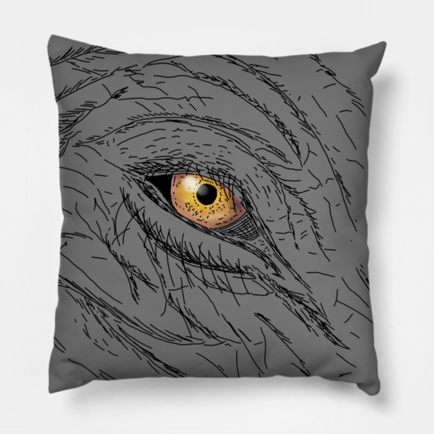 Elephant Eye Illustration Pillow by H. R. Sinclair