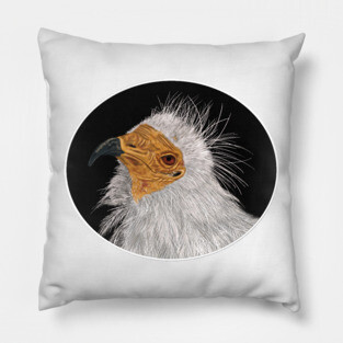 Illustrated Egyptian Vulture Pillow