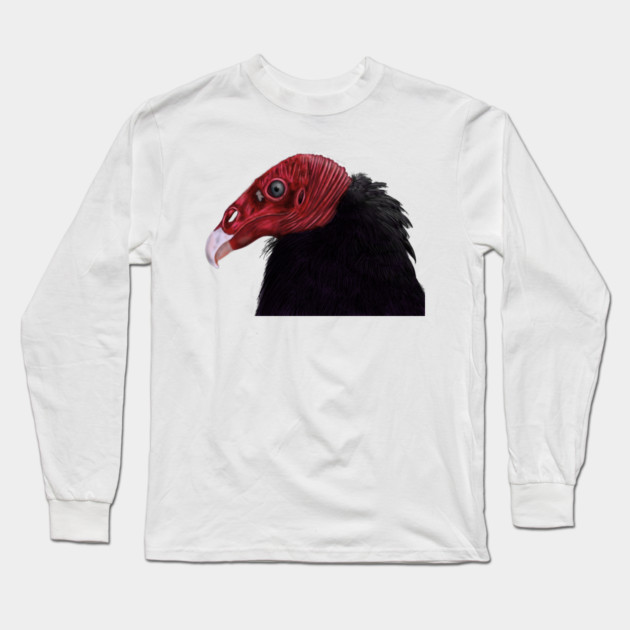 Illustrated Turkey Vulture Long Sleeve T-Shirt by H. R. Sinclair