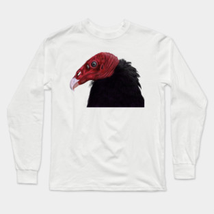 Illustrated Turkey Vulture Long Sleeve T-Shirt