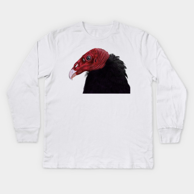 Illustrated Turkey Vulture Kids Long Sleeve T-Shirt by H. R. Sinclair