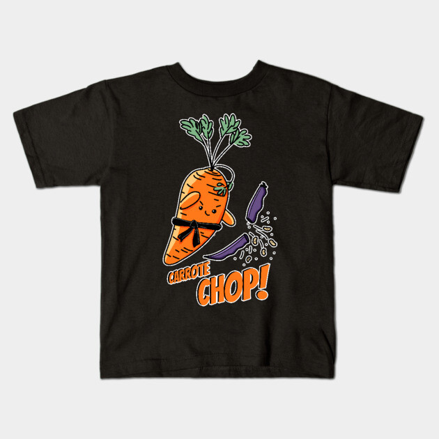 Carrote Chop! pun Kids T-Shirt by H. R. Sinclair