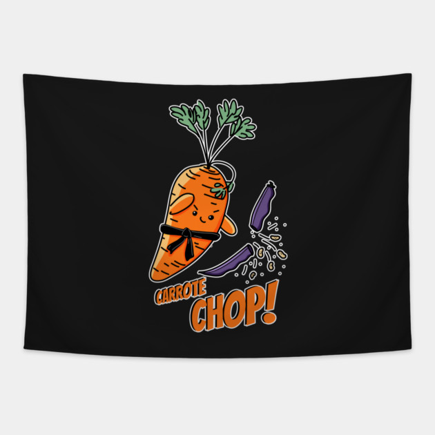 Carrote Chop! pun Tapestry by H. R. Sinclair