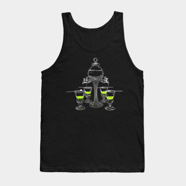 Illustrated Absinthe Set Tank Top by H. R. Sinclair