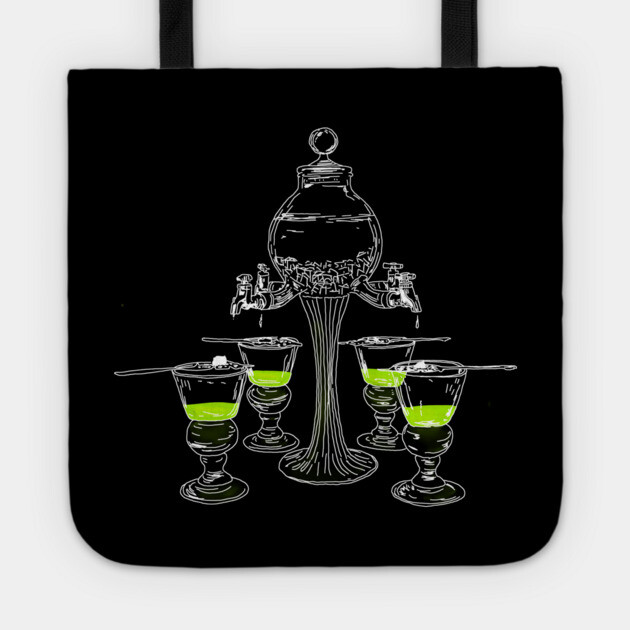 Illustrated Absinthe Set Tote by H. R. Sinclair