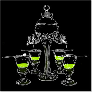 Illustrated Absinthe Set Posters and Art