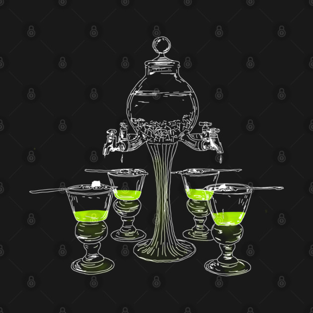 Illustrated Absinthe Set by H. R. Sinclair