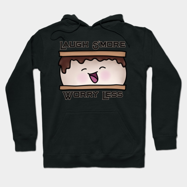 Laugh S'more Worry Less Food Pun Hoodie by H. R. Sinclair