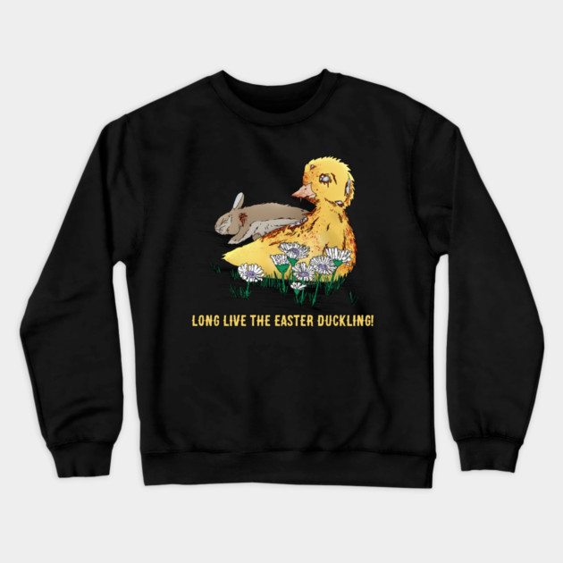 Vampire-Zombie Easter Duckling Crewneck Sweatshirt by H. R. Sinclair