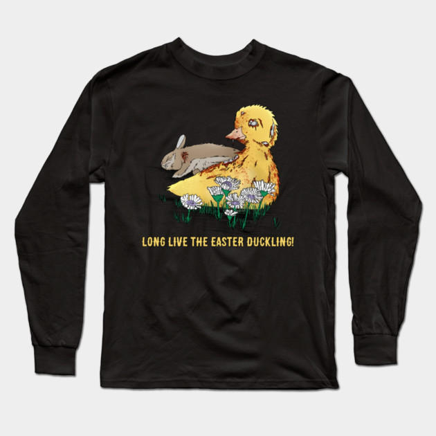 Vampire-Zombie Easter Duckling Long Sleeve T-Shirt by H. R. Sinclair