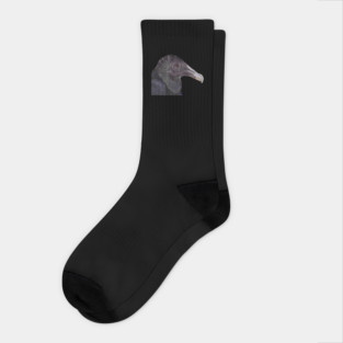 Black Vulture Illustration Socks