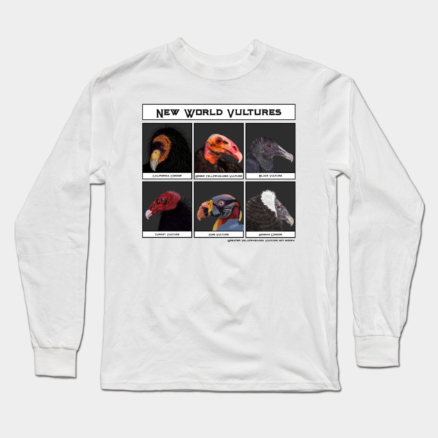 New World Vultures Illustration Long Sleeve T-Shirt by H. R. Sinclair
