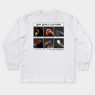 New World Vultures Illustration Kids Long Sleeve T-Shirt
