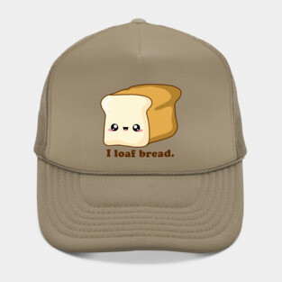 Punny I loaf bread, Kawaii Bread Hat