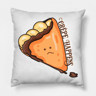 Crêpe Happens Food Pun Pillow