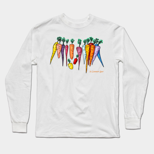 14 Carrot Art Long Sleeve T-Shirt by H. R. Sinclair