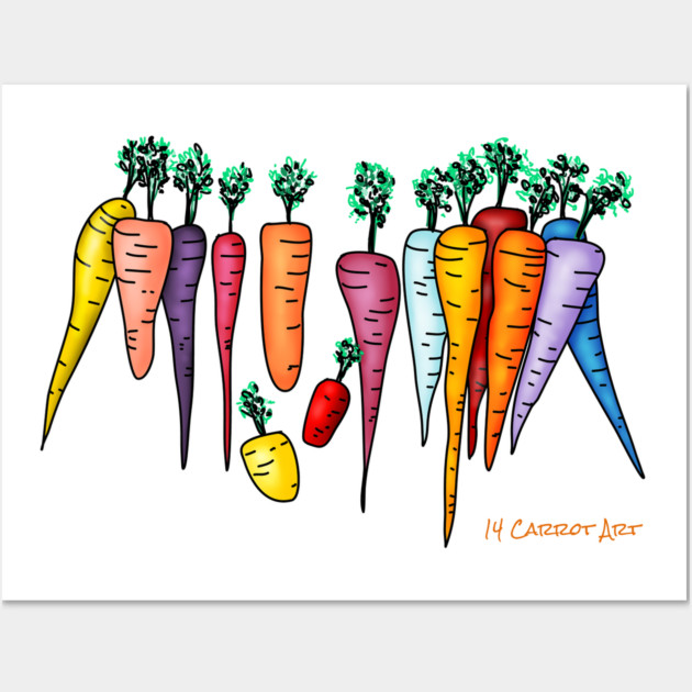 14 Carrot Art Wall Art by H. R. Sinclair