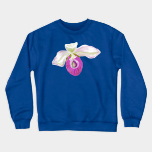 Lady Slipper Orchid Digital Art Crewneck Sweatshirt