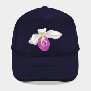 Lady Slipper Orchid Digital Art Hat