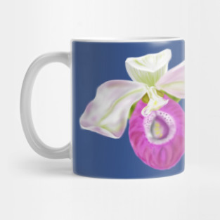 Lady Slipper Orchid Digital Art Mug