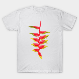 Red & Yellow Heliconia, Lobster-claws Digital Art T-Shirt