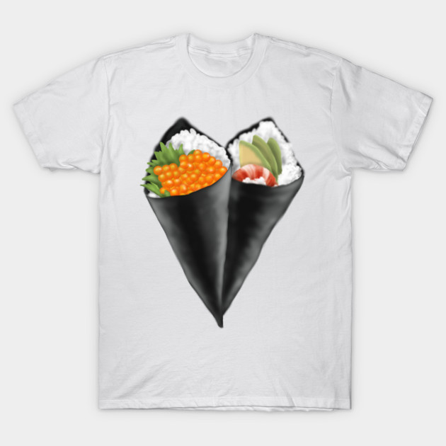 Illustrated Sushi Handroll T-Shirt by H. R. Sinclair