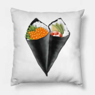 Illustrated Sushi Handroll Pillow