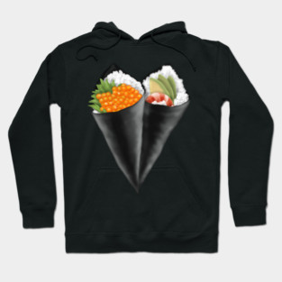 Illustrated Sushi Handroll Hoodie