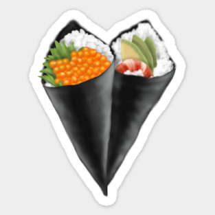 Illustrated Sushi Handroll Sticker